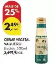 Pingo Doce Vaqueiro - creme vegetal promoção