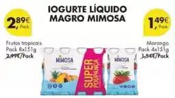 Pingo Doce Mimosa - iogurte liquido magro promoção