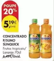 Pingo Doce Sunquick - concentrado p/sumo promoção