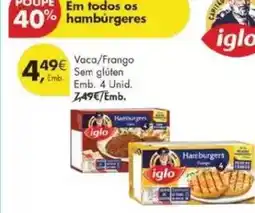 Pingo Doce Iglo - vaca/frango sem gluten emb. 4 unid promoção