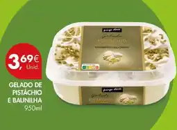 Pingo Doce Pingo doce - gelado de pistachio e baunilha promoção