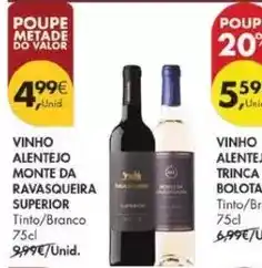 Pingo Doce Monte da ravasqueira - vinho alentejo promoção