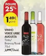 Pingo Doce Urbe augusta - vinho verde urbe promoção