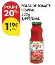 Pingo Doce Compal - polpa de tomate promoção