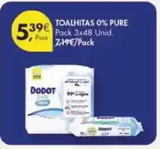 Pingo Doce Dodot - toalhitas 0% pure promoção