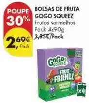 Pingo Doce Gogo squeez - bolsas de fruta promoção