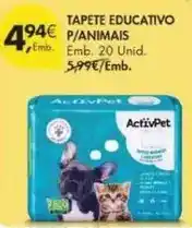 Pingo Doce Activpet - tapete educativo p/animais promoção
