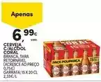 Continente Coral - cerveja c/alcool promoção