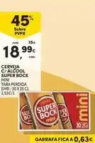 Continente Super bock - cerveja c/ alcool promoção