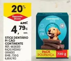 Continente Continente - stick dentário p/ cão promoção