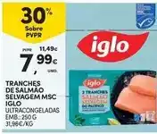 Continente Iglo - tranches de salmão selvagem msc promoção