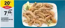 Continente Camarão selvagen 60/80 promoção