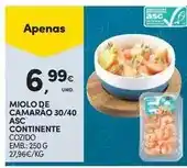 Continente Continente - miolo de camarao 30/40 promoção