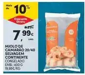 Continente Continente - miolo de camarao 20/40 selvagem promoção