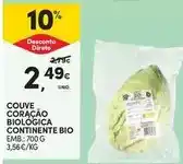Continente Bio - couve coração biológica continente bio promoção