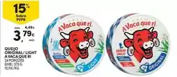 Continente A vaca que ri - queijo original/light a vaca promoção