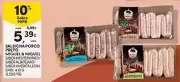 Continente Salsicha porco preto promoção