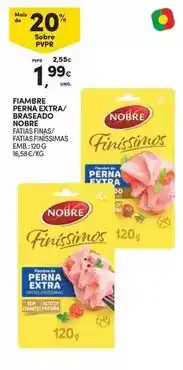 Continente Nobre - fiambre perna extra/brassado promoção