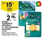 Continente Milhafre - queijo flamengo original/ c/ -50% gordura promoção
