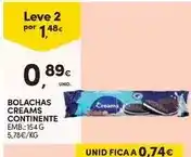 Continente A+ - bolachas creams continente promoção
