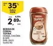 Continente Bebida de cereal tofina promoção