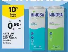 Continente Mimosa - leite uht promoção