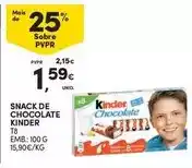 Continente Kinder - snack de chocolate promoção