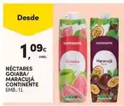 Continente Continente - néctares goiaba/maracuja promoção