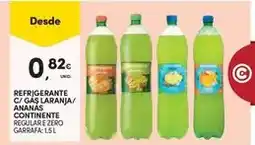Continente Continente - refrigerante c/ gas laranja/ ananas promoção