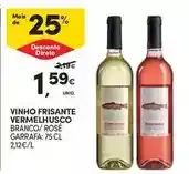 Continente Vinho frisante vermelhasco promoção
