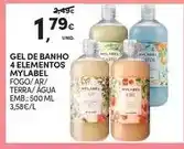 Continente Mylabel - gel de banho 4 elementos promoção