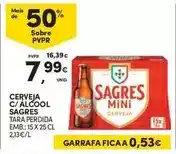 Continente Sagres - cerveja c/ alcool promoção