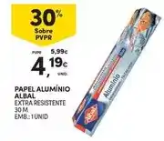 Continente Papel aluminio promoção