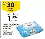 Continente Scottex - papel higiénico humido promoção