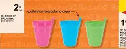 Continente B! - copo c/ palhinha promoção