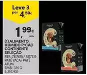 Continente Continente - alimento humido p/ cão promoção