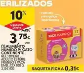 Continente A+ - alimento humido p/ gato continente promoção