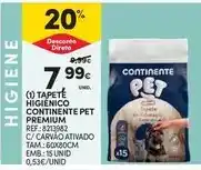 Continente Premium - tapete higienico continente pet promoção