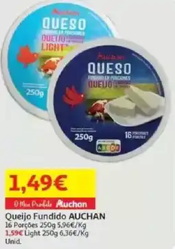 Auchan Queijo Fundido AUCHAN promoção