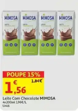 Auchan Leite Com Chocolate MIMOSA promoção