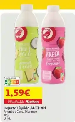 Auchan logurte Líquido AUCHAN promoção