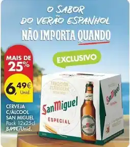 Pingo Doce San miguel - cerveja c/alcool promoção