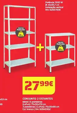 Bricomarché Conjunto 2 estantes promoção