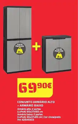 Bricomarché Conjunto armário alto + armário baixo promoção