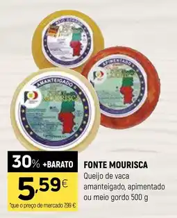 Coviran FONTE MOURISCA Queijo de vaca amanteigado, apimentado ou meio gordo promoção