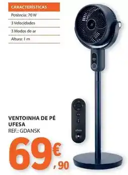 E.Leclerc Ufesa - ventoinha de pe promoção