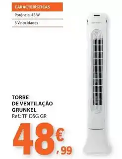 E.Leclerc Torre de ventilação grunkel promoção