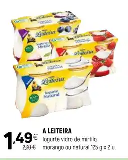 Coviran La Laitière logurte vidro de mirtilo, morango ou natural promoção