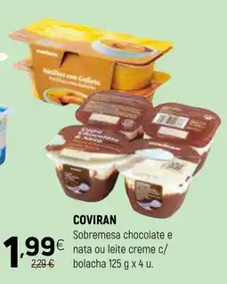 Coviran COVIRAN Sobremesa chocolate e nata ou leite creme c/ bolacha promoção