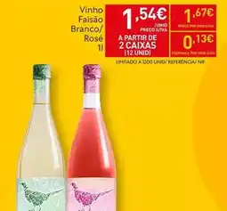 Recheio Vinho faisão branco/rose promoção